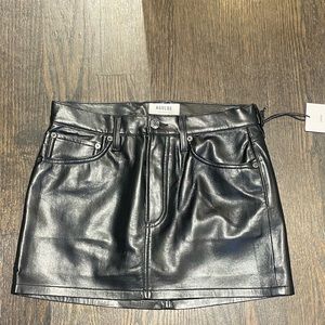 Agolde Vegan Leather Mini Skirt